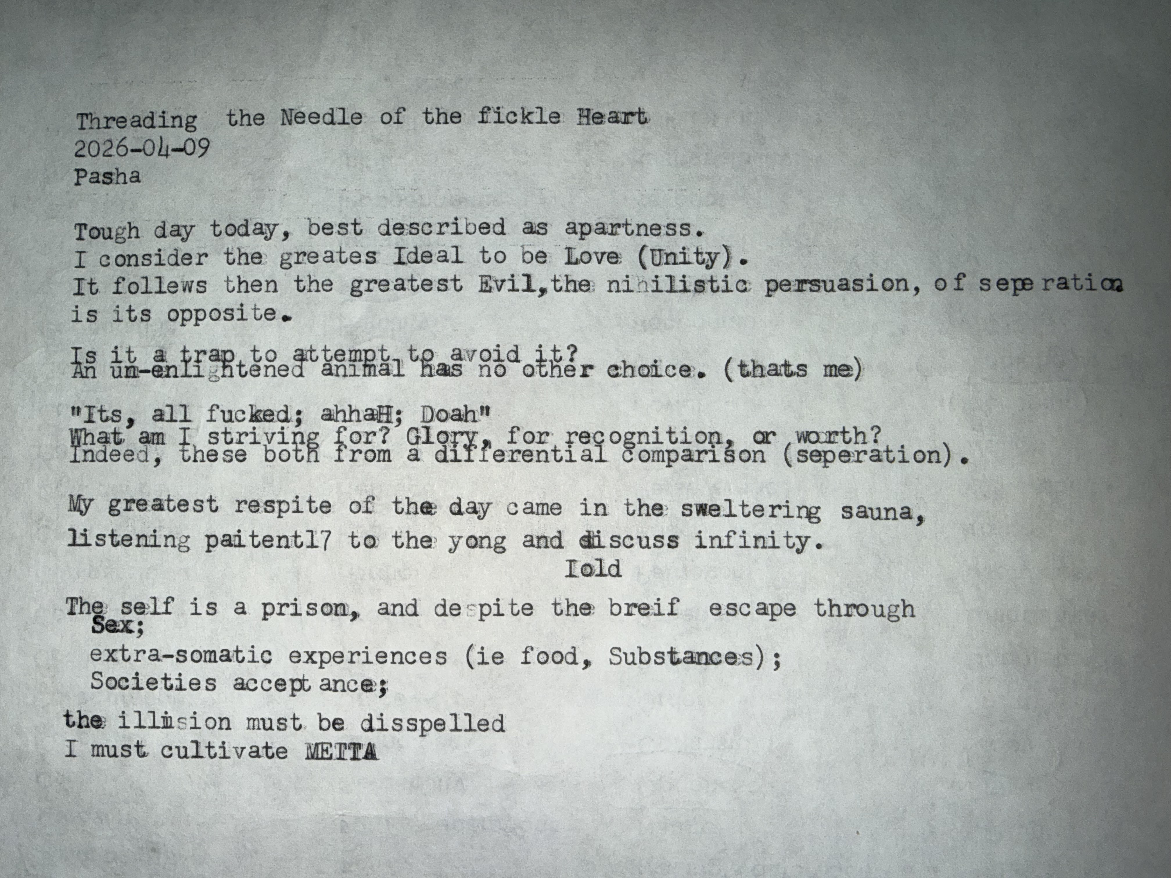 Typewritten blog post dated 2026-04-09